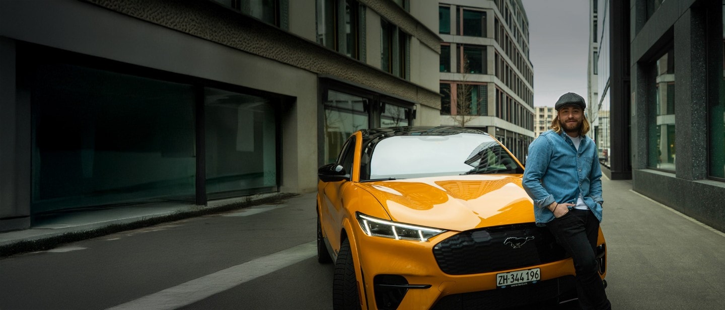 Mustang Mach-E in orange