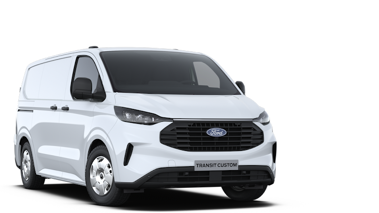 Ford Transit Custom weiss, Sicht von drei Vierteln vorne