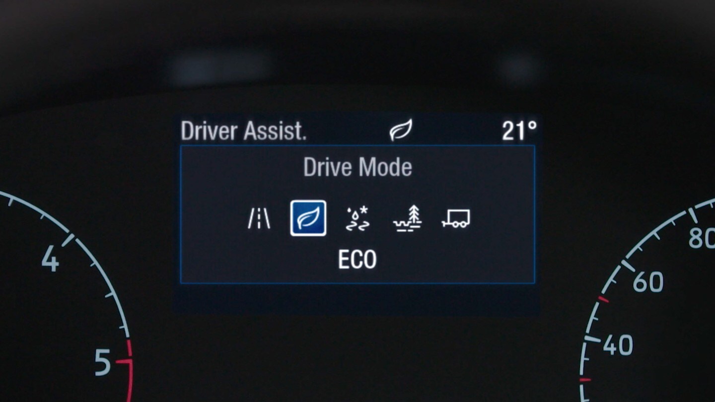 Ford Transit Custom Bordcomputer Ausschnitt im Detail