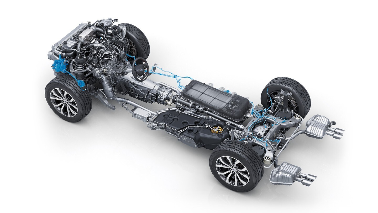 Ford Explorer Plug-In Hybrid. Illustration Plug-In Hybrid-Technologie 