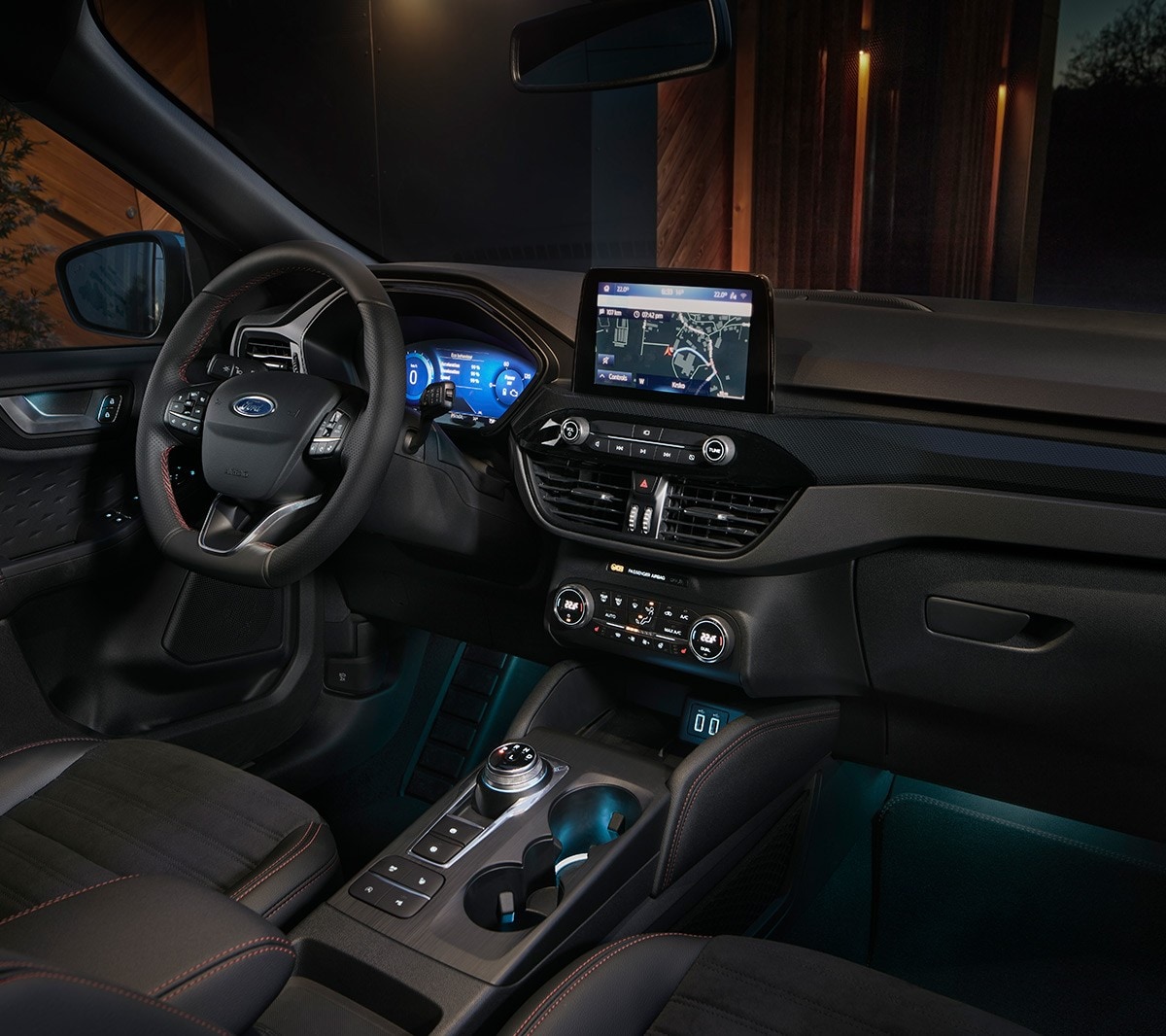 Ford Kuga. Detailansicht Instrumententafel