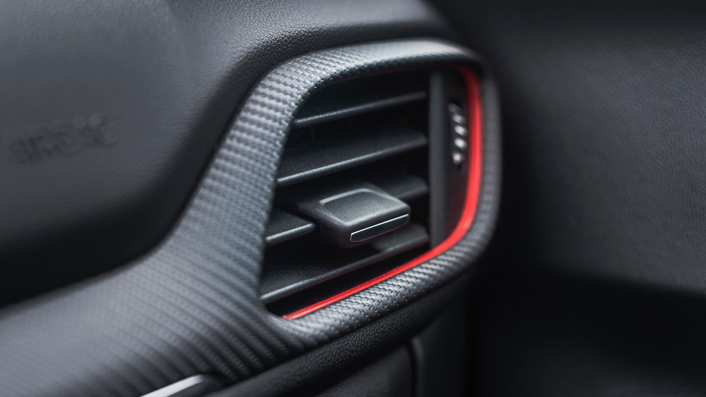 New Ford Puma interior air vent close up