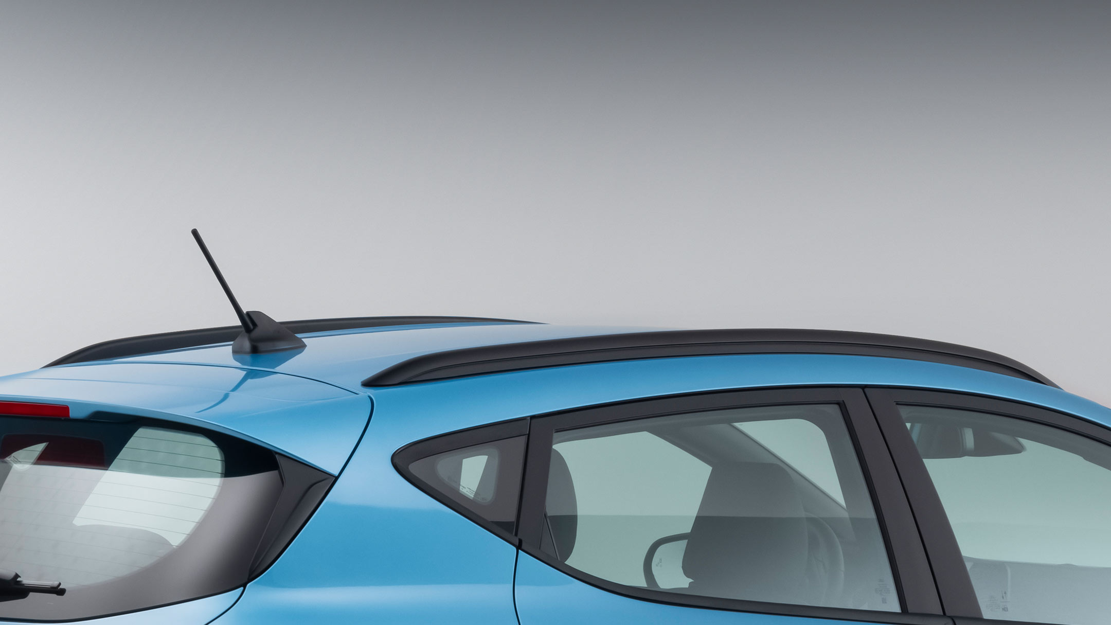 Ford Fiesta Active in Blau. Detailansicht der Dachreling.