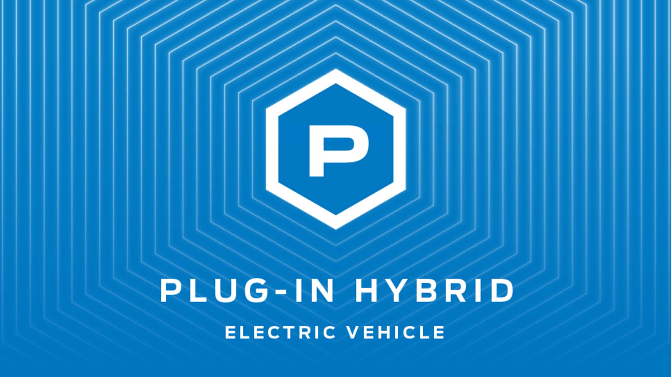 Plug-In-Hybrid-Symbol auf dunkelblauem Hintergrund.