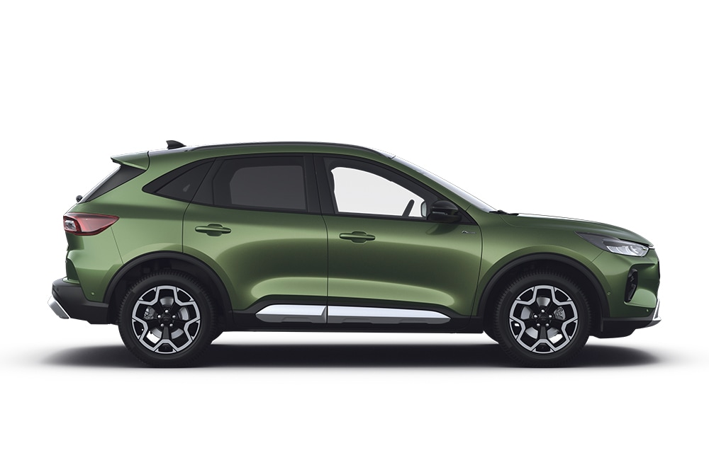 Grüner Ford Kuga,  ein Modell der Ford SUV-Reihe.
