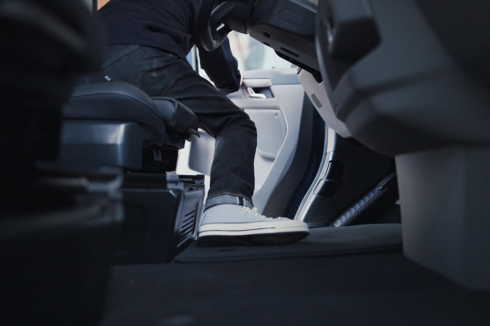 Ansicht des durchgehenden Cockpits des brandneuen Tourneo Custom