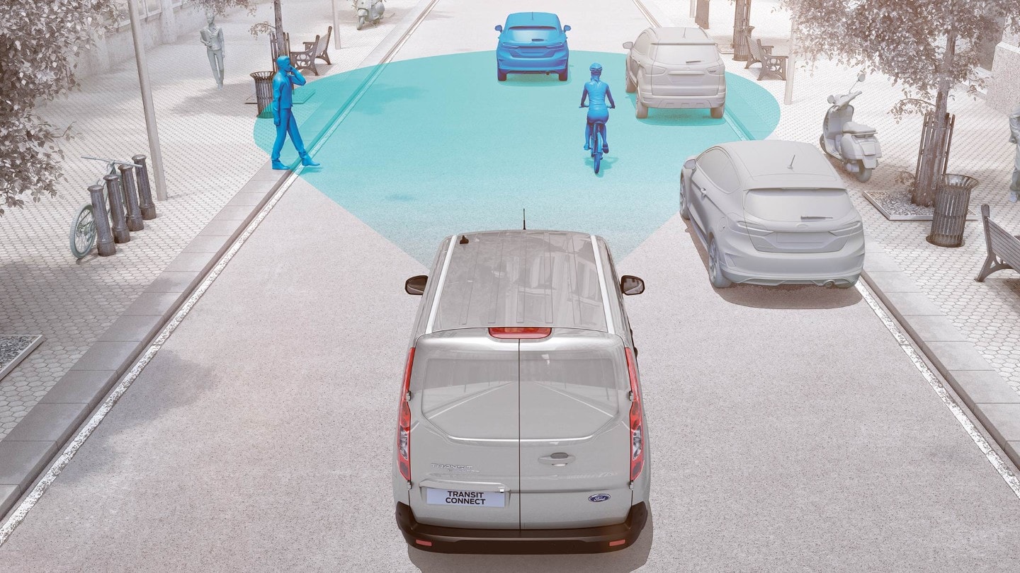 Ford Transit Connect Pre-Collision-Assist Illustration