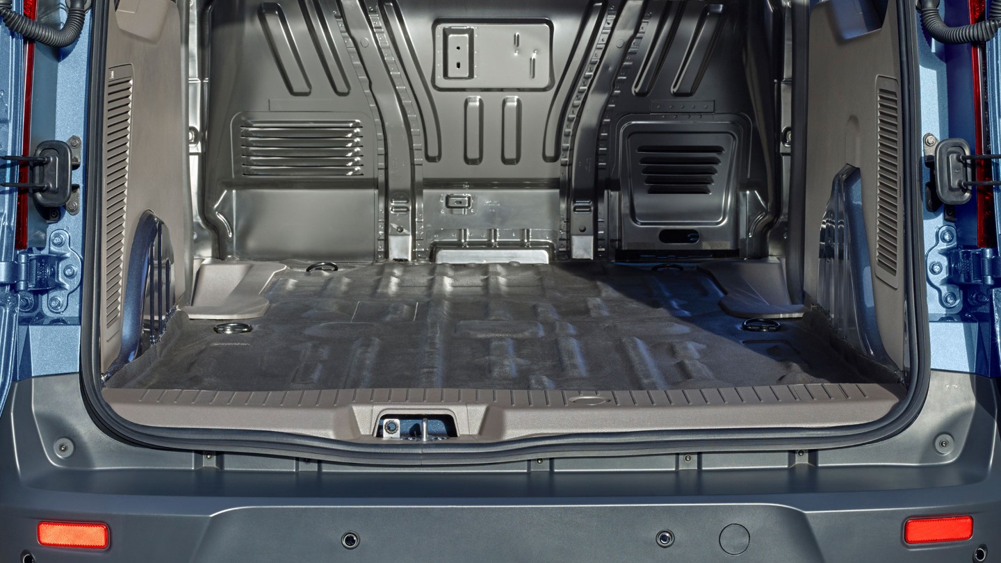 Ford Transit Connect Heckansicht Laderaumschutzboden im Detail