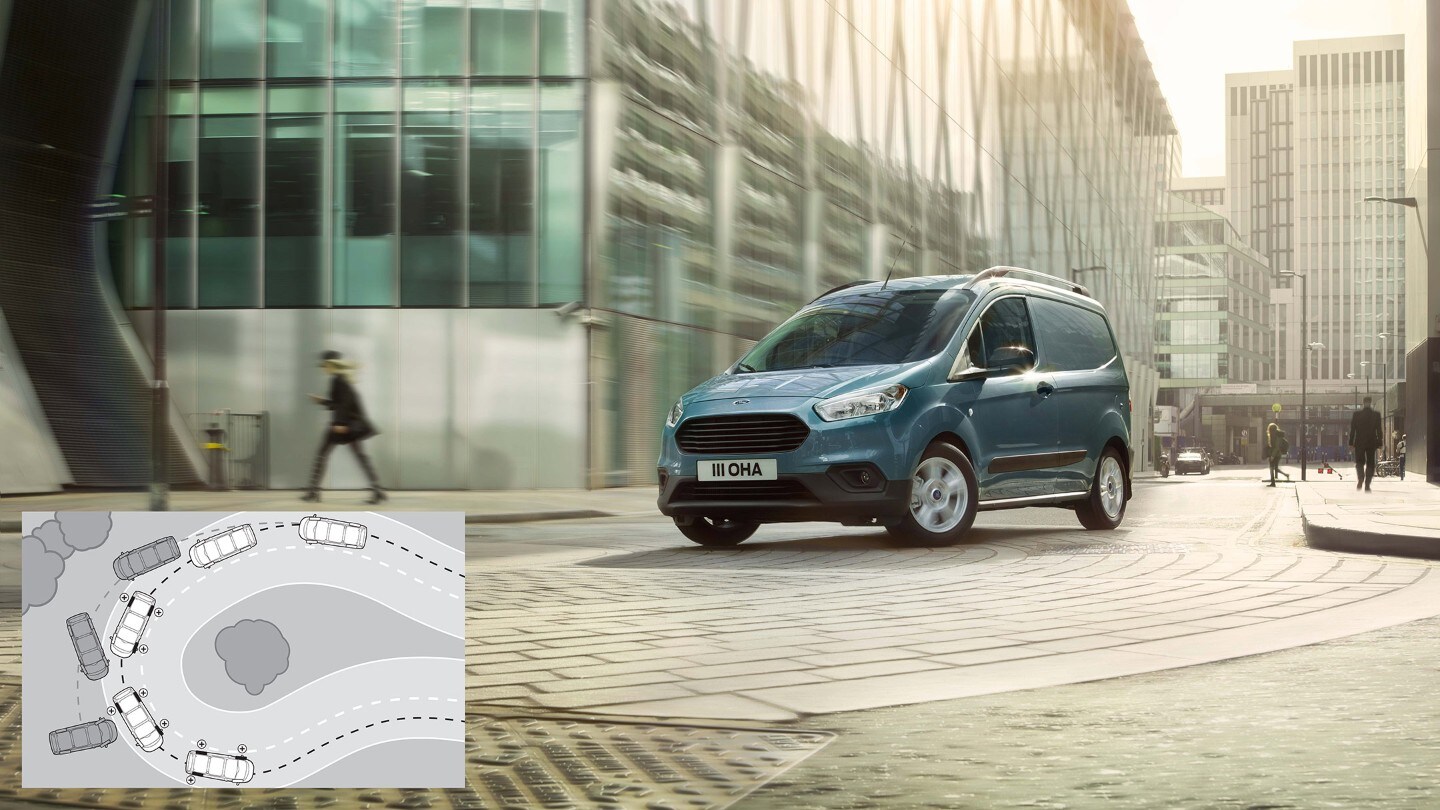 New Ford Transit Courier in motion on a street