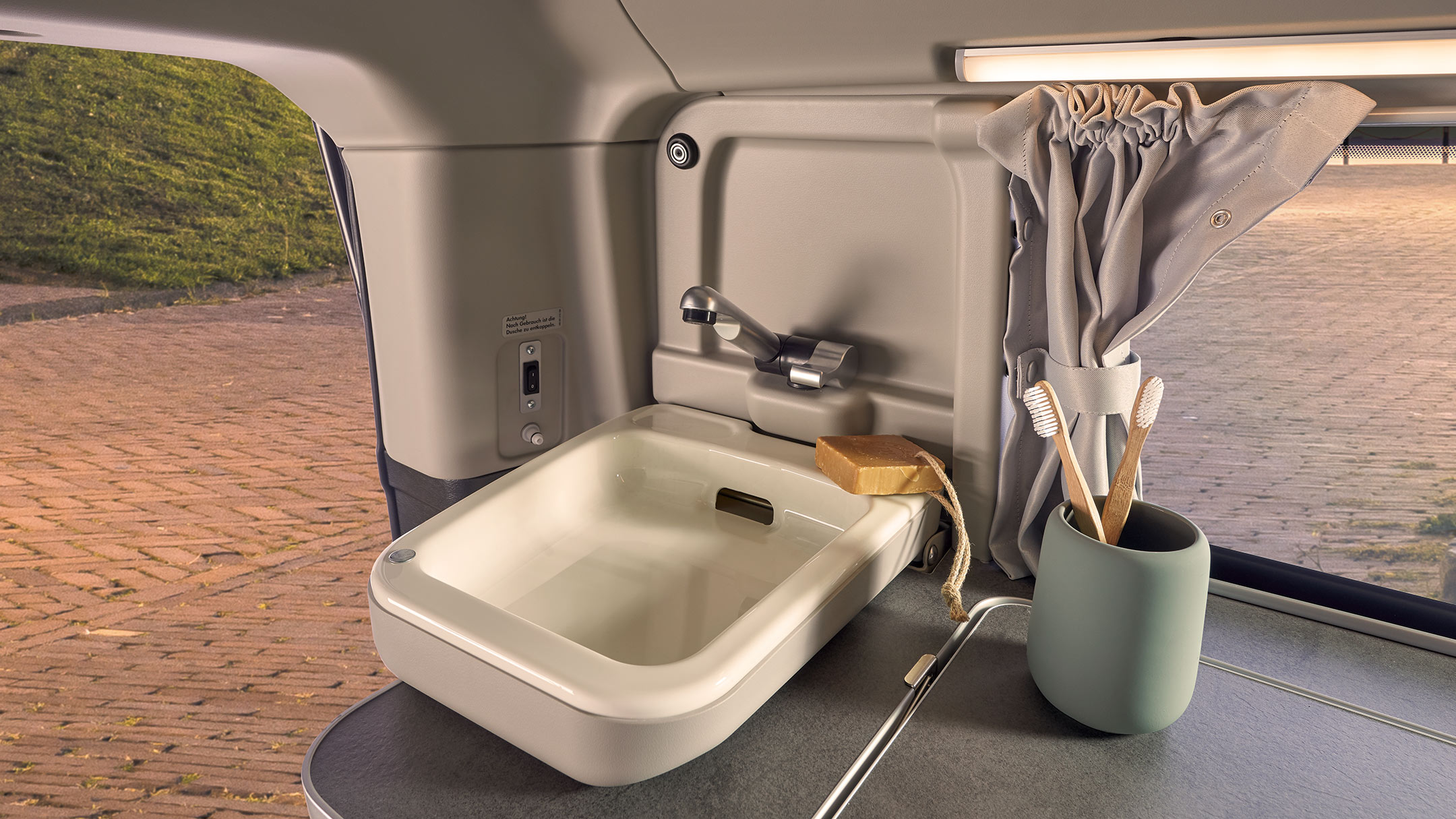 New Ford Transit Custom Nugget Plus interior kitchen view