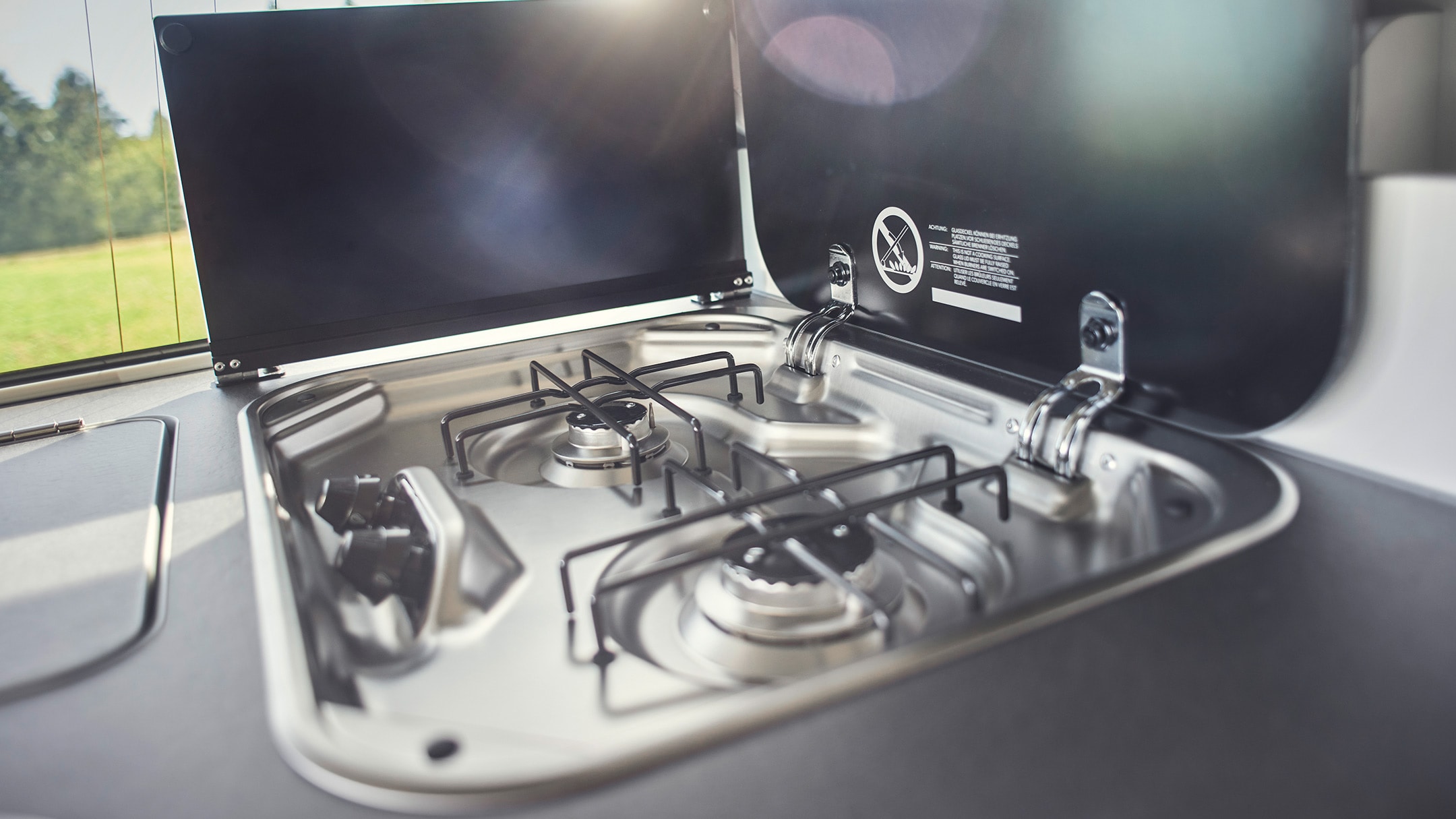 New Ford Transit Custom Nugget gas storage close up