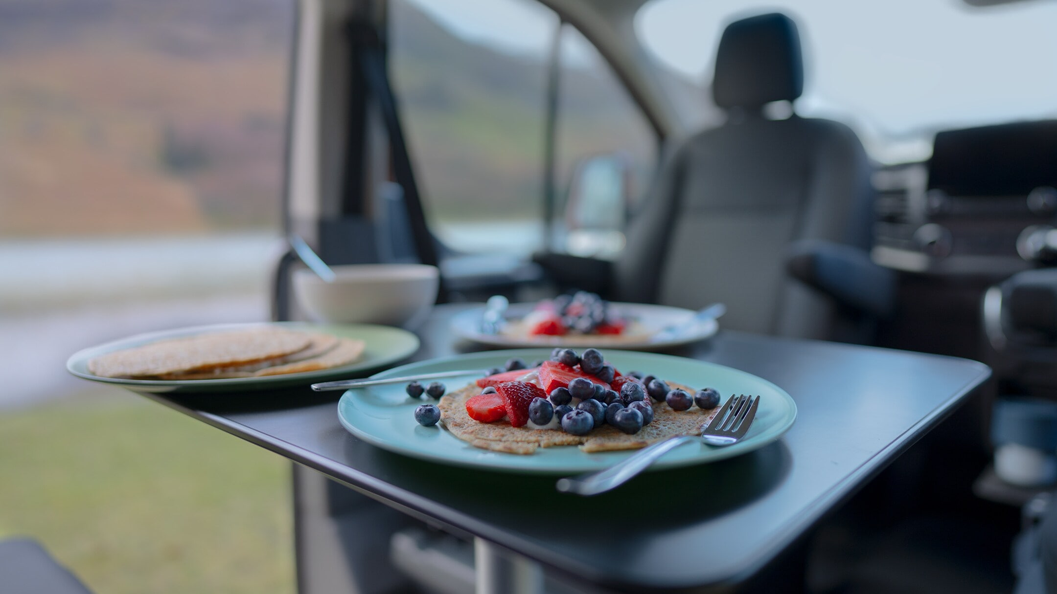 Ford Transit Custom Nugget interior detail of table
