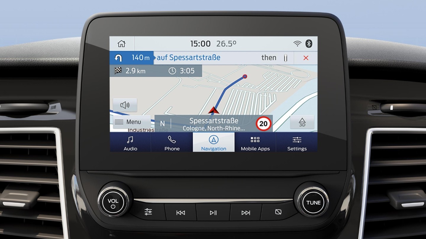 Ford Transit Bus SYNC 4 Touchscreen im Detail
