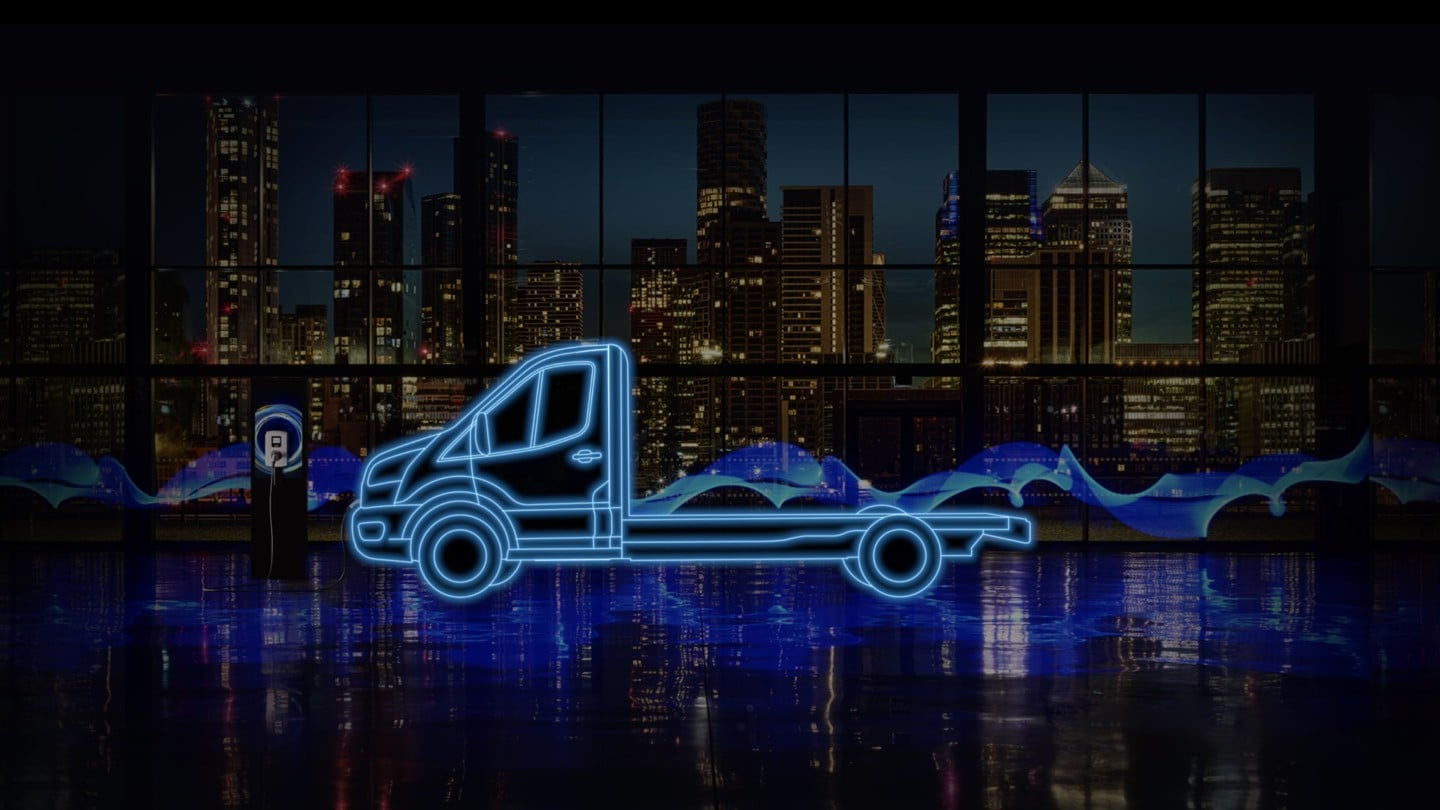 Ford Transit Fahrgestell Seitenansicht Illustration