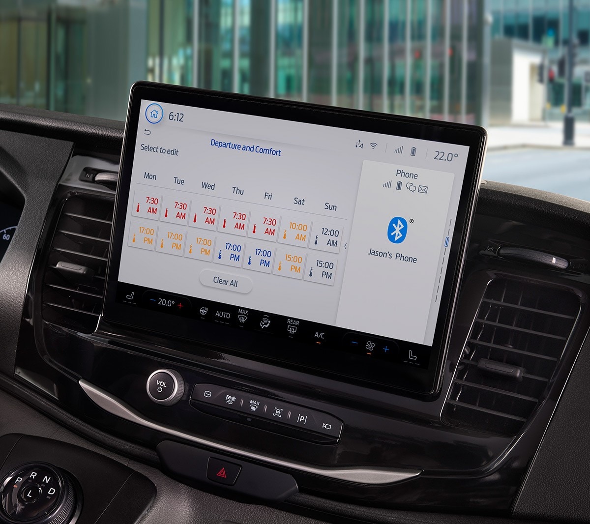 Ford E-Transit Detailansicht 12“-Touchscreen 