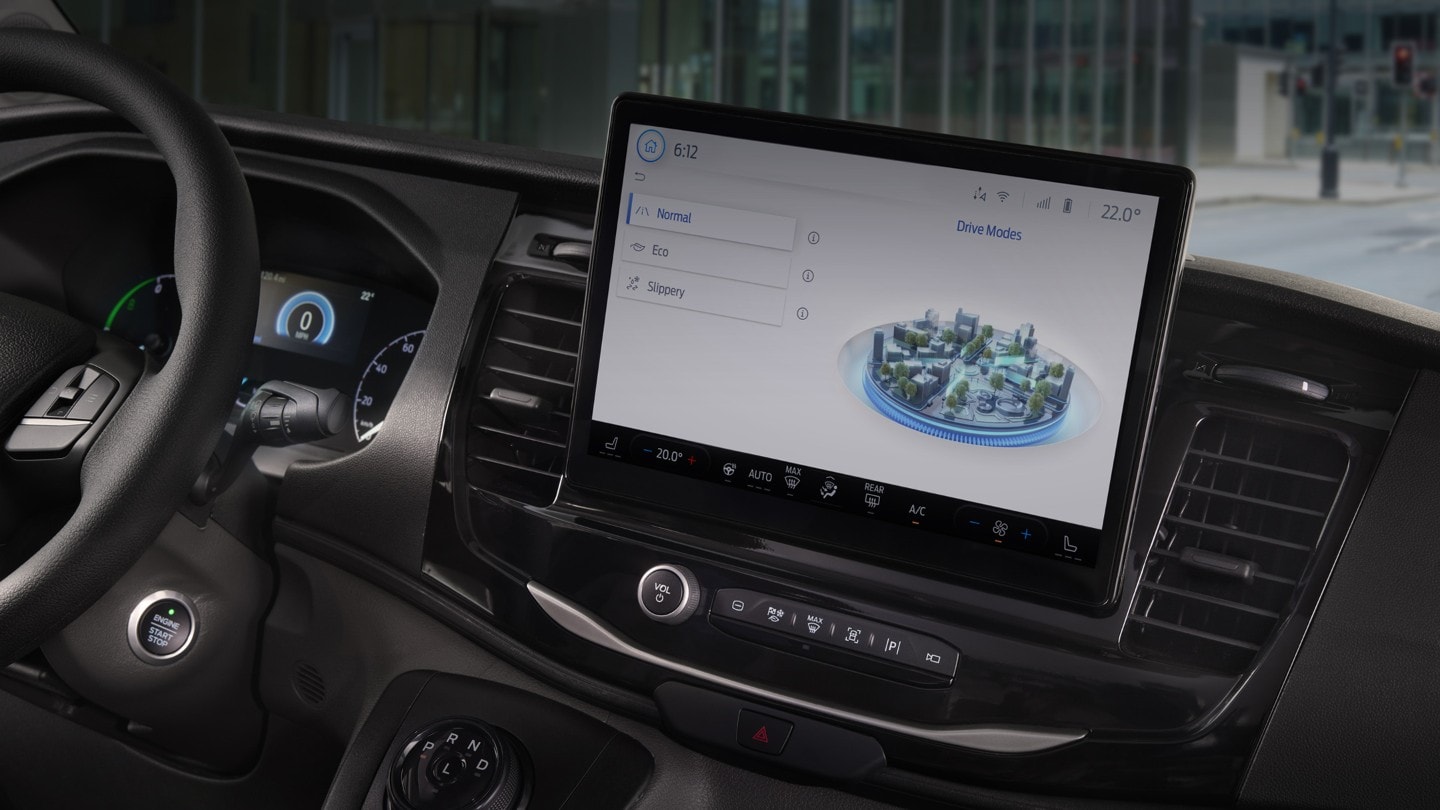 Ford E-Transit Detailansicht Multifunktionsdisplay
