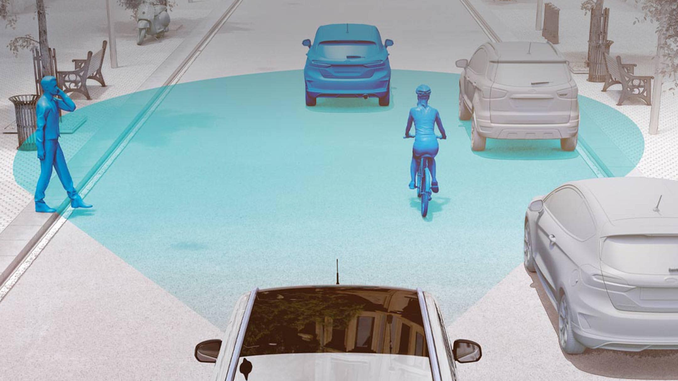 Ford Transit Pre-Collision-Assist Illustration