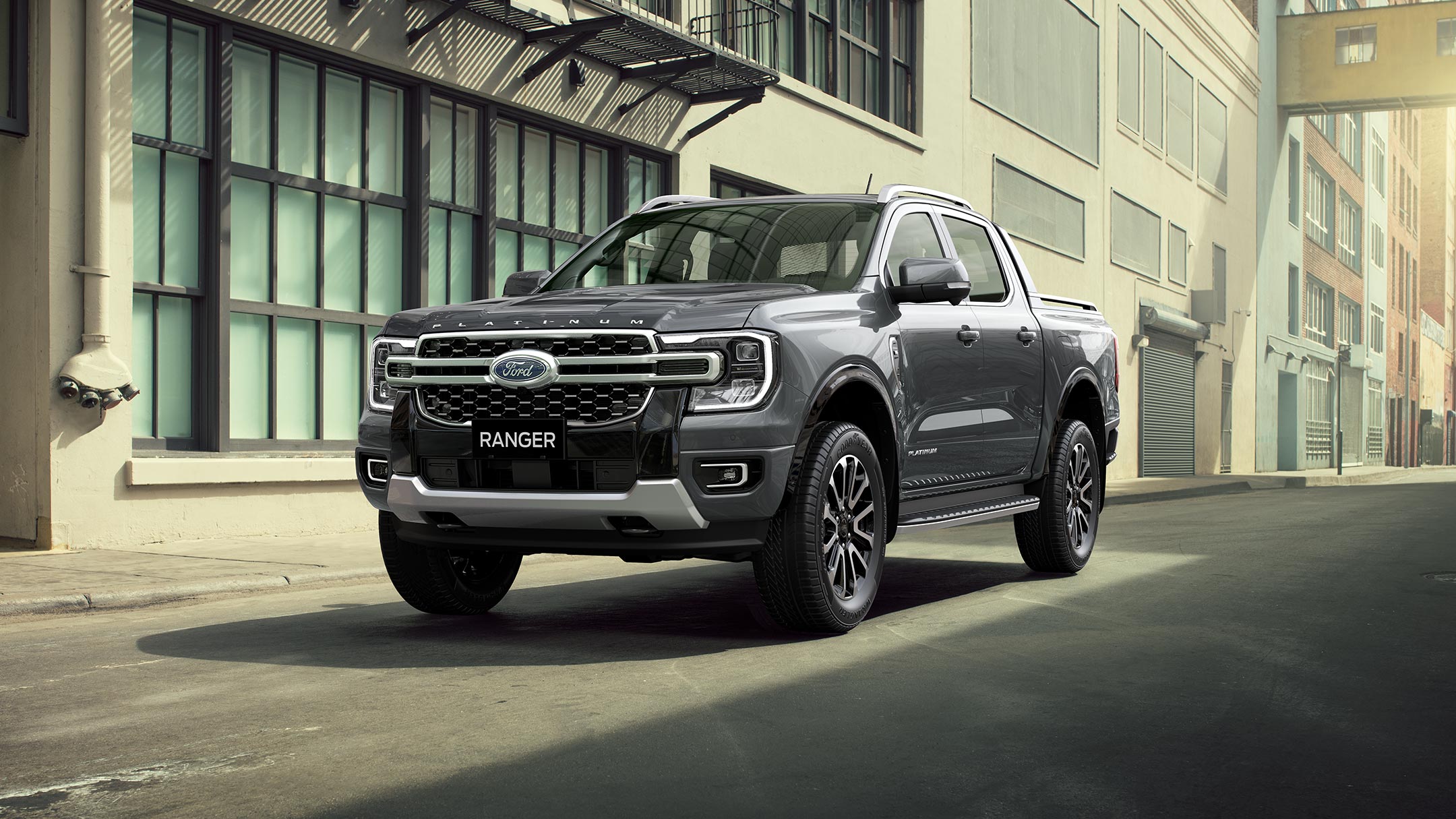 All-New Ford Ranger Platinum front 3/4 view