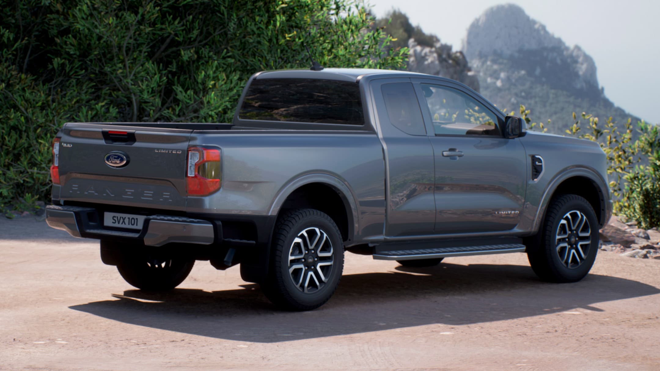 All-New Ranger in Carbonized Grey 3/4 rear view