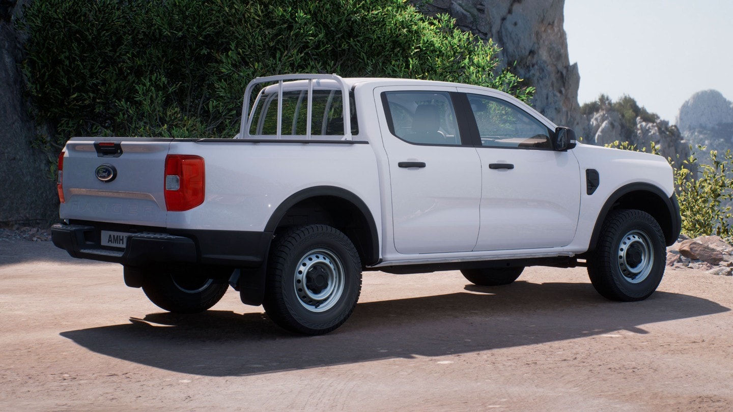 All-New Ranger in Frozen White rear 3/4 view