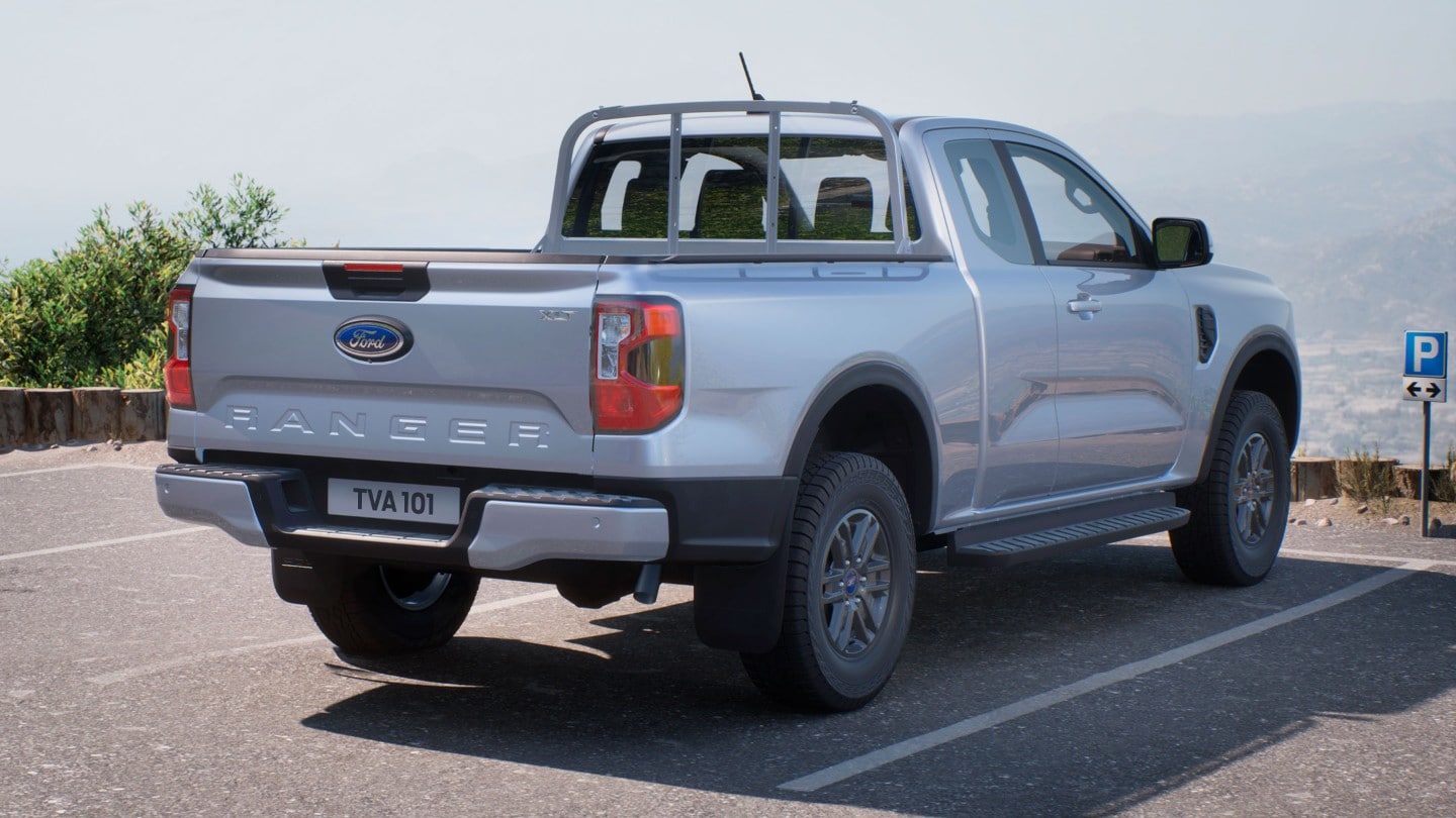 All-New Ranger in Moondust Silver rear 3/4 view