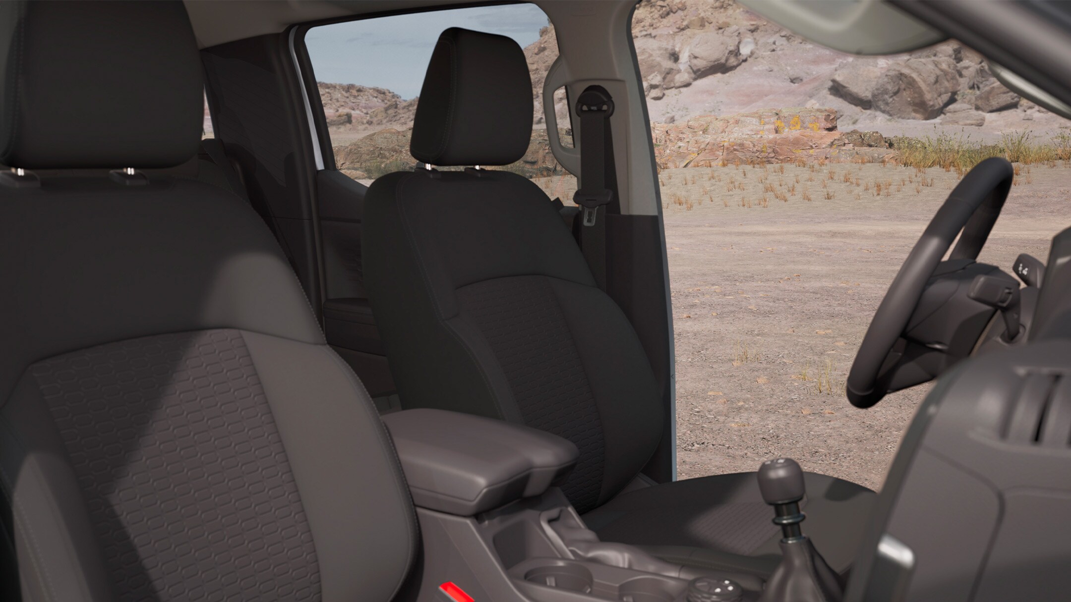 All-New Ranger in Moondust Silver front seats
