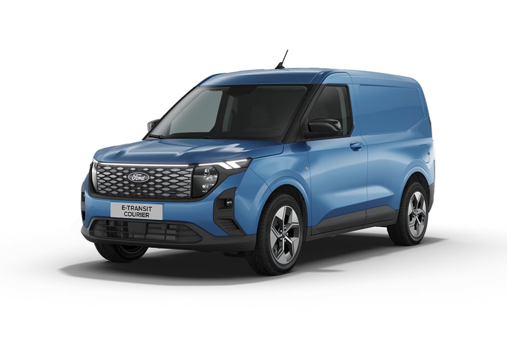 Blauer Ford E-Transit Courier